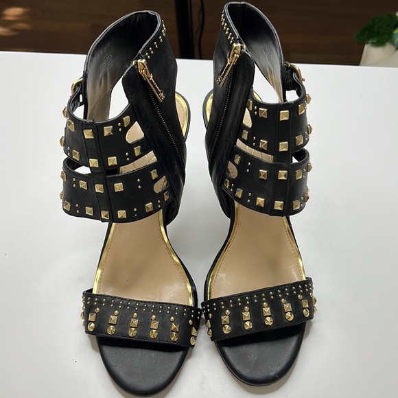 👠 JESSICA SIMPSON Black Studded Heels Sandals 👠 - Picture 2 of 9